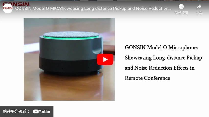 GONSIN Model O MIC: демонстрация эффектов звукоснимателя и шумоподавления на дальних расстояниях при удаленной конференции